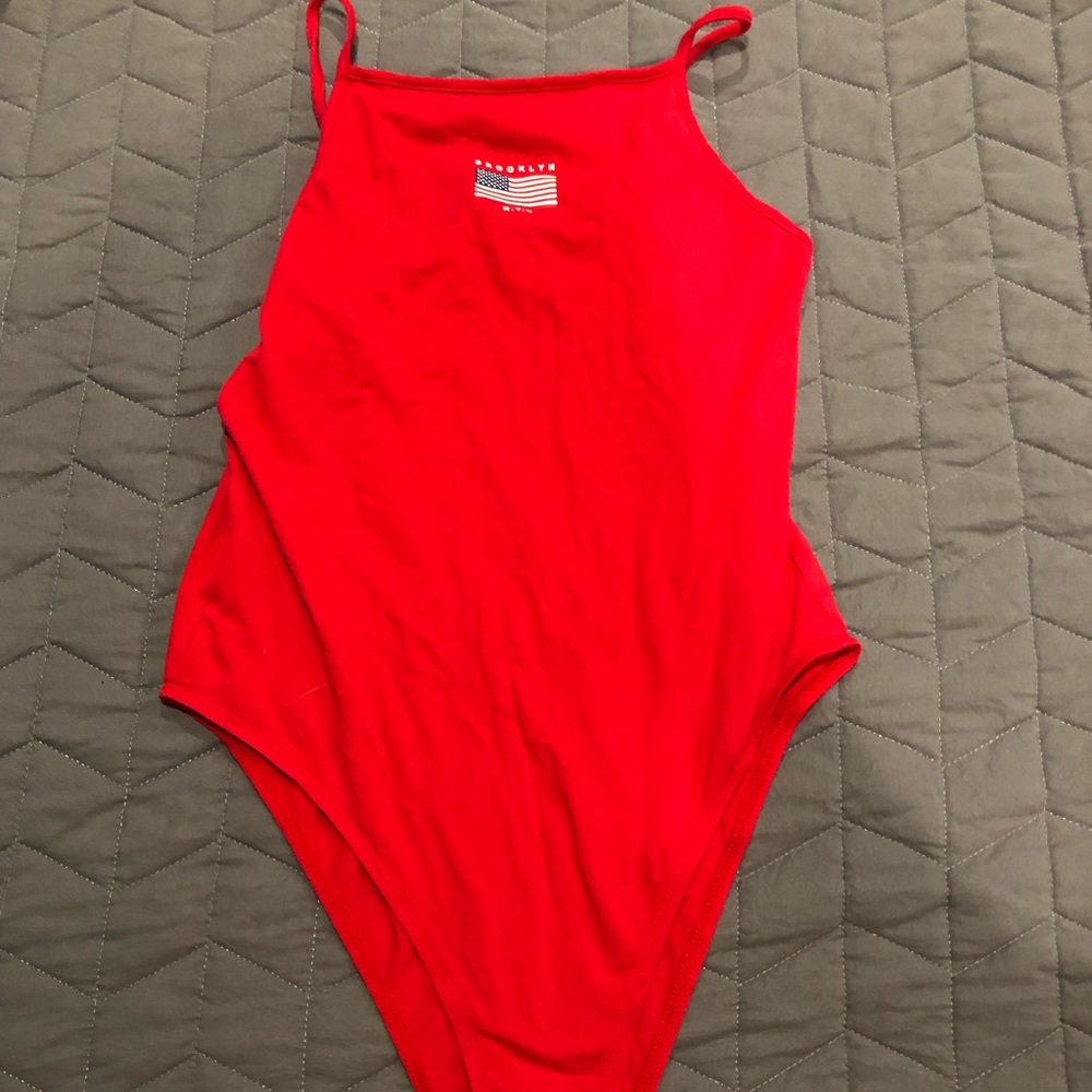 H&M red bodysuit